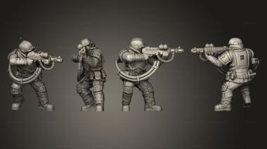 Military figurines Tempestus Scion Gunner Troopers  04 3d model