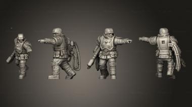 Military figurines Tempestus Scion Gunner Troopers  05 3d model