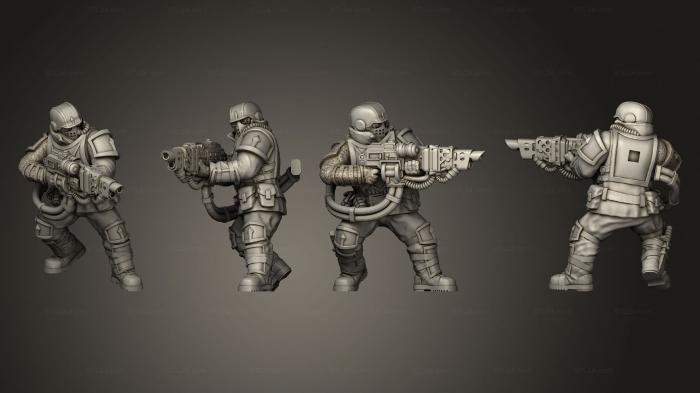 Military figurines (Tempestus Scion Gunner Troopers  07, STKW_13521) 3D models for cnc