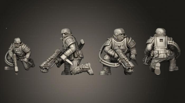 Military figurines (Tempestus Scion Gunner Troopers  08, STKW_13522) 3D models for cnc
