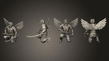 Military figurines Tengu Swords 3d model
