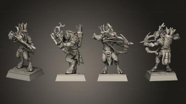 Military figurines The Astabryds astador  arquero arco  09 3d model