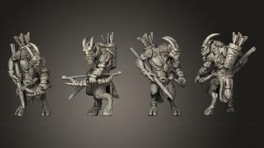 Military figurines The Astabryds astador  arquero arco  12 3d model