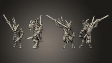 Military figurines The Astabryds astador  arquero arco  13 3d model