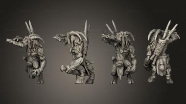 Military figurines The Astabryds astador  arquero arco  17 3d model