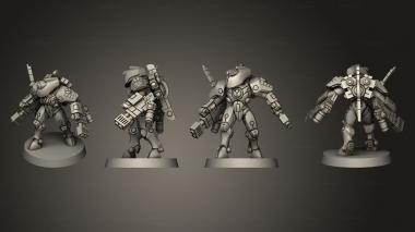 Military figurines The Makers Cult pose 1 parts 3d model