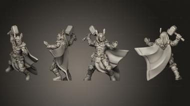 Military figurines Thor God Viking Barbarian 3d model