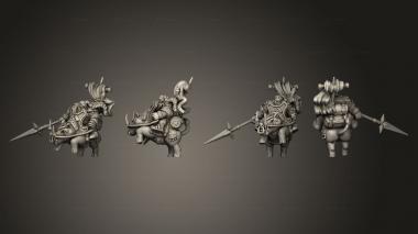 Military figurines Throwback Dwarven Rider B Spear 3d model