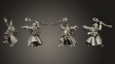 Military figurines Throwback Hero Wizard C 3d model