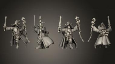 Military figurines Throwback Hero Wizard F 3d model