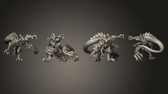 Military figurines (Throwback Multi Armed Demon B, STKW_13724) 3D models for cnc