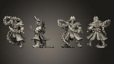 Military figurines Throwback Undead Pirate Captain A 3d model