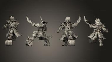 Military figurines Throwback Undead Pirate Captain C 3d model