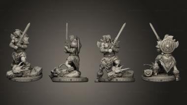 Military figurines Thurkal barbarian 3d model