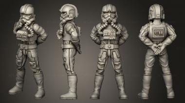 Military figurines TIE Fighter Pilot 3d model