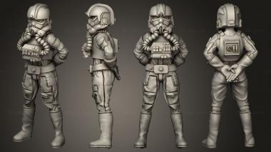 Military figurines TIE Interceptor Pilot 3d model