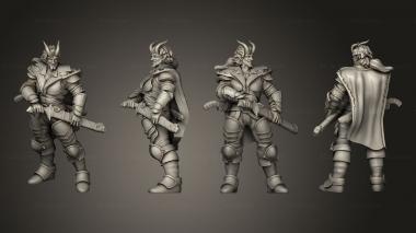 Military figurines Tiefling Fighter 01 3d model