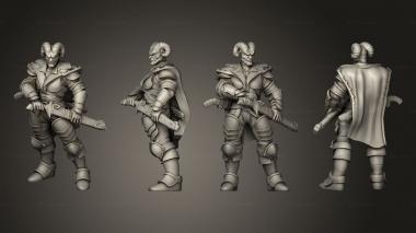 Military figurines Tiefling Fighter 02 3d model