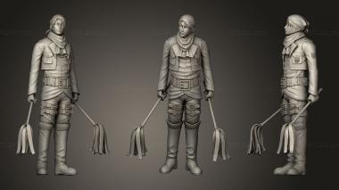 Military figurines Levi Ackerman 04 3d model
