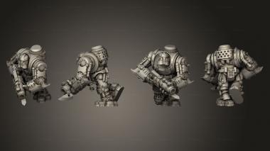 Military figurines Tinbot Gunner 01 3d model