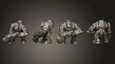 Military figurines Tinbot Gunner 02 3d model