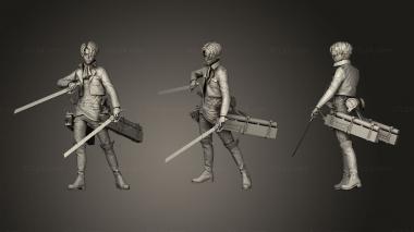 Military figurines Levi Ackerman 3d model