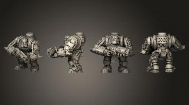 Military figurines Tinbot Gunner 04 3d model