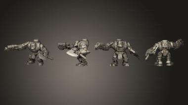 Military figurines Tinbot Shock Troop 01 3d model
