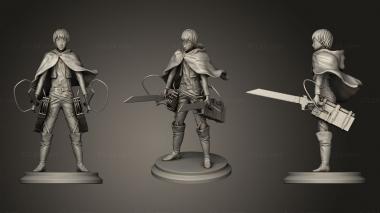 Military figurines Levi from Attack on Titan 3d model