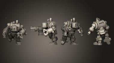 Military figurines Tinbotz Gunner  01 3d model