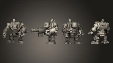 Military figurines Tinbotz Gunner  02 3d model
