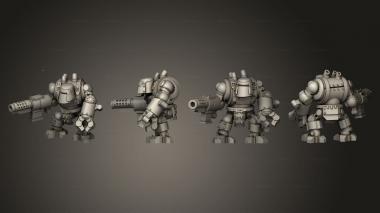 Military figurines Tinbotz Gunner  03 3d model