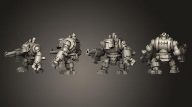 Military figurines Tinbotz Gunner  05 3d model
