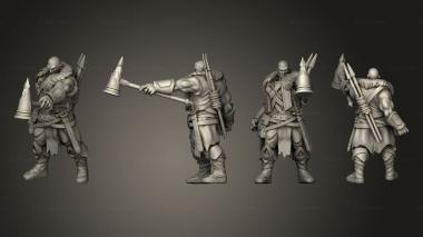 Military figurines Titaran Barbarian 01 3d model