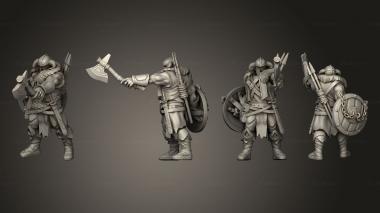 Military figurines Titaran Barbarian 02 3d model