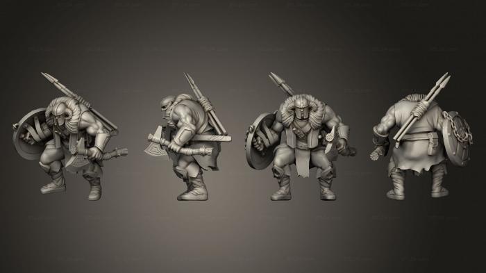 Military figurines (Titaran Barbarian 05, STKW_13815) 3D models for cnc