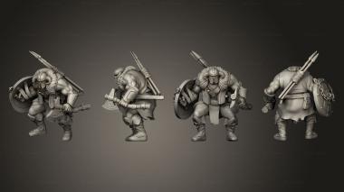 Military figurines Titaran Barbarian 05 3d model
