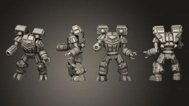 Military figurines toad batrchall pose 3d model