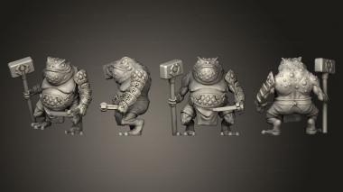 Military figurines Toad Folk Blacksmith 3d model