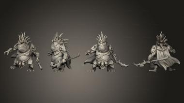 Military figurines Toad Folk Chief 3d model