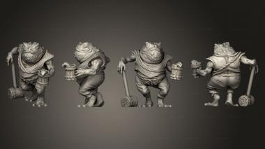 Military figurines Toad Folk Drinking 3d model