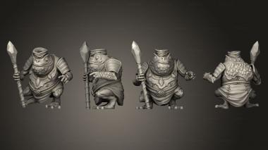 Military figurines Toad Folk Shaman 3d model