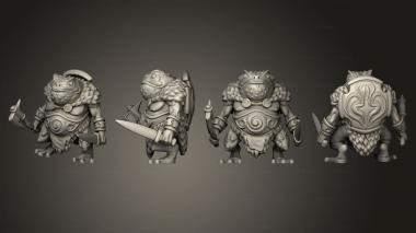 Military figurines Toad Folk Warrior 3d model