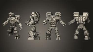 Military figurines toad shoot pose 3d model