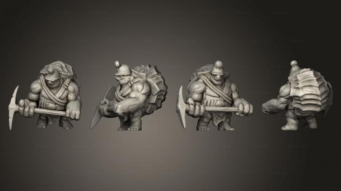 Military figurines (tortle adventurer, STKW_13835) 3D models for cnc