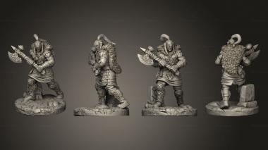 Military figurines Tovi Blackfingers Human Fighter base 3d model