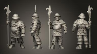 Military figurines Town guards 01 3d model