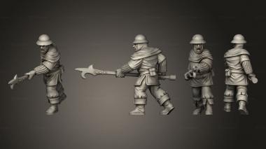Military figurines Town guards 03 3d model