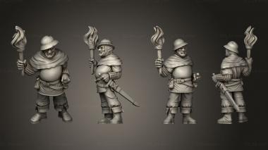 Military figurines Town guards 06 3d model
