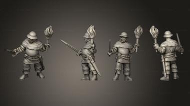 Military figurines Town guards 07 3d model